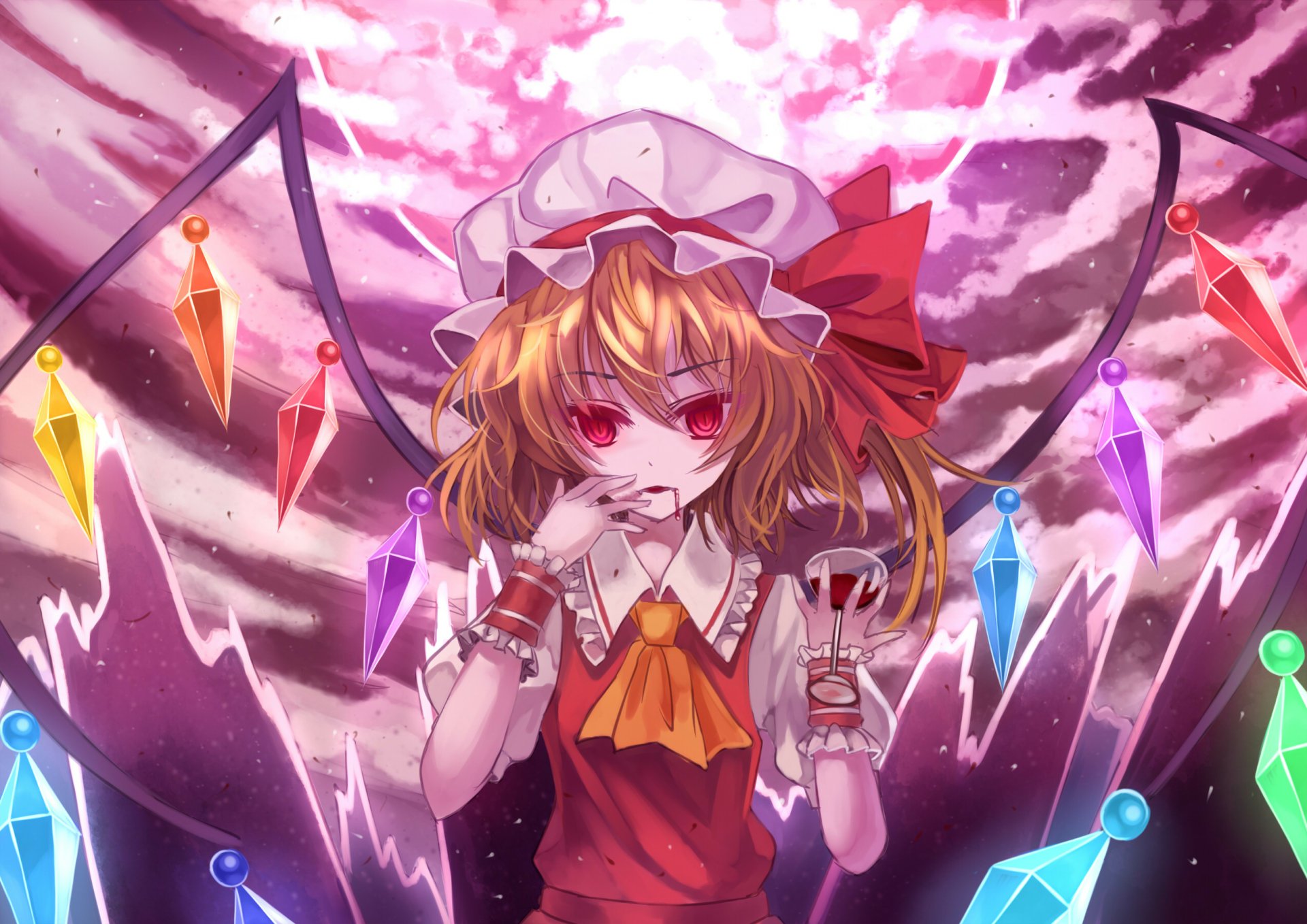 Download Flandre Scarlet Anime Touhou HD Wallpaper by 闲鱼喵CAT