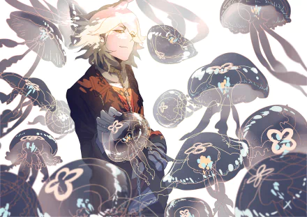 jellyfish Nagito Komaeda video game Danganronpa Another Episode: Ultra Despair Girls HD Desktop Wallpaper | Background Image