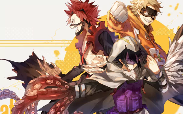 Fatgum (Boku No Hero Academia) Taishiro Toyomitsu Eijiro Kirishima Tamaki Amajiki Anime My Hero Academia HD Desktop Wallpaper | Background Image