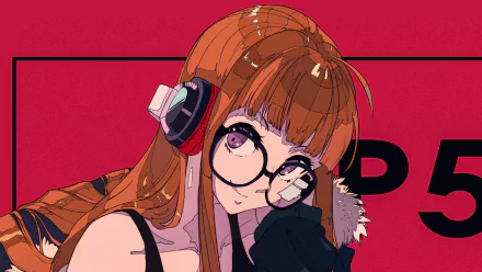 Futaba Sakura glasses video game Persona 5 HD Desktop Wallpaper | Background Image