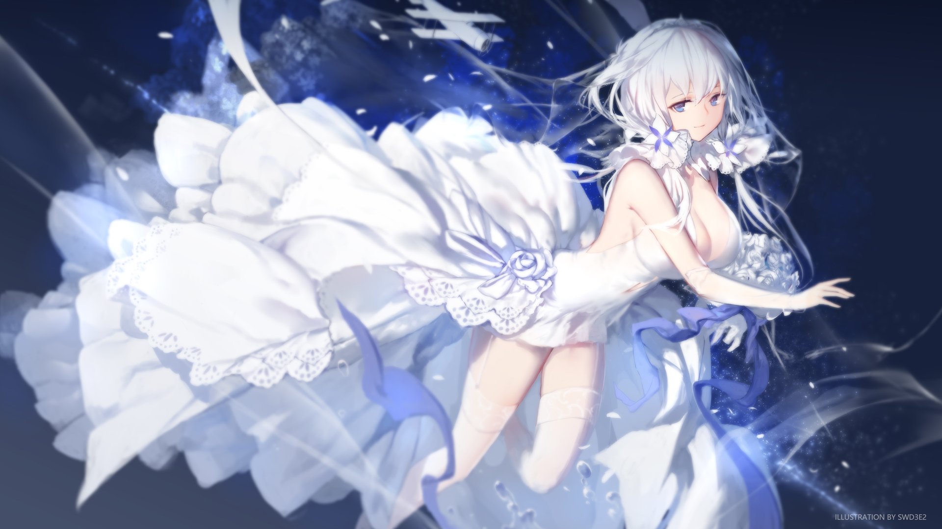 Illustrious In White Dress Azur Lane 4k Ultra Hd Wallpaper By Swd3e2 7531