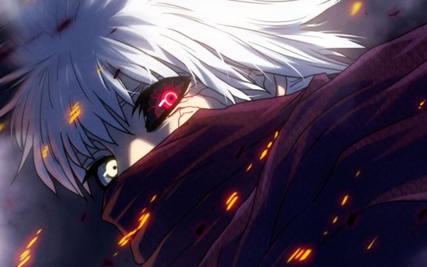 Anime Tokyo Ghoul:re Ken Kaneki Tokyo Ghoul White Hair Red Eyes Heterochromia Scarf HD Wallpaper | Background Image