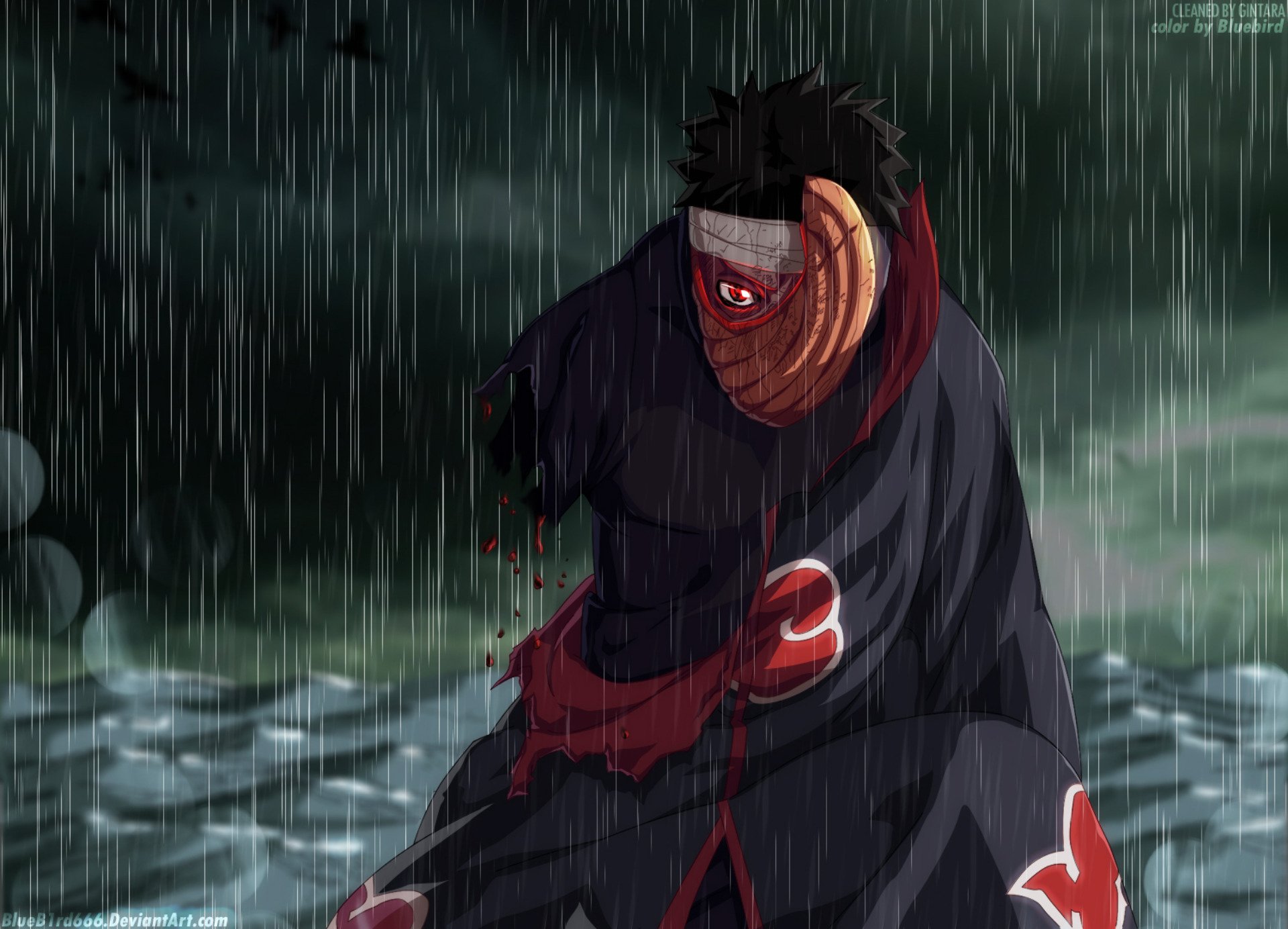 Obito Uchiha in Rain - HD Wallpaper by Nikolay Zhirkov