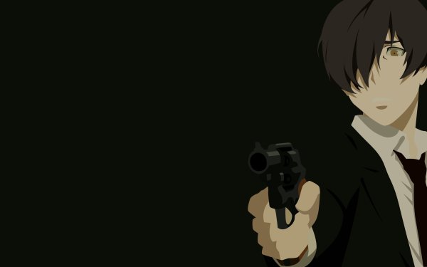 Anime 91 Days Angelo Lagusa Avilio Bruno Black Hair Yellow Eyes Pistol Gun Minimalist HD Wallpaper | Background Image
