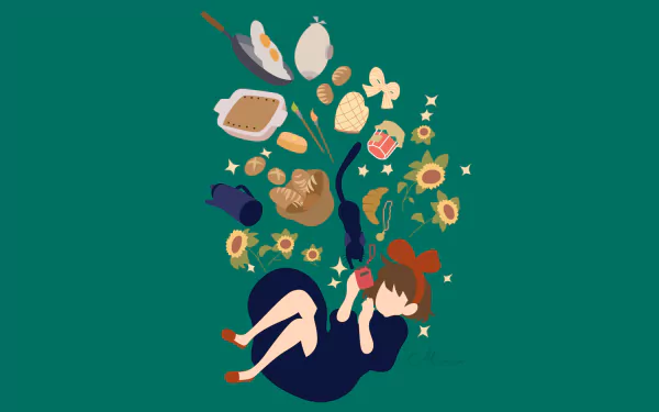 Kiki (Kiki's Delivery Service) Anime Kiki's Delivery Service HD Desktop Wallpaper | Background Image