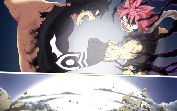 Anime Fairy Tail Natsu Dragneel Gray Fullbuster HD Wallpaper | Background Image