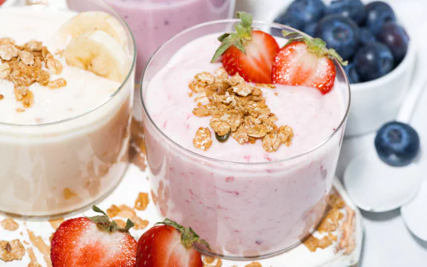 fruit still life food yogurt HD Desktop Wallpaper | Background Image