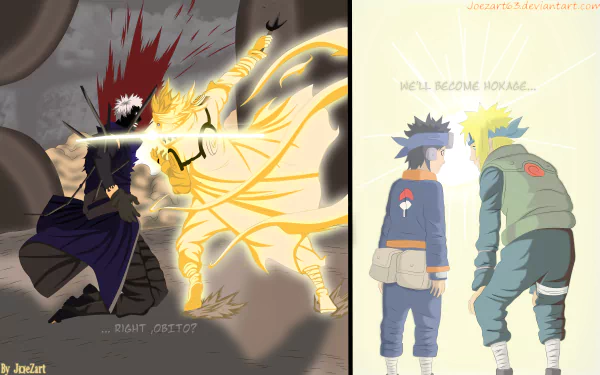 Obito Uchiha Minato Namikaze Anime Naruto HD Desktop Wallpaper | Background Image