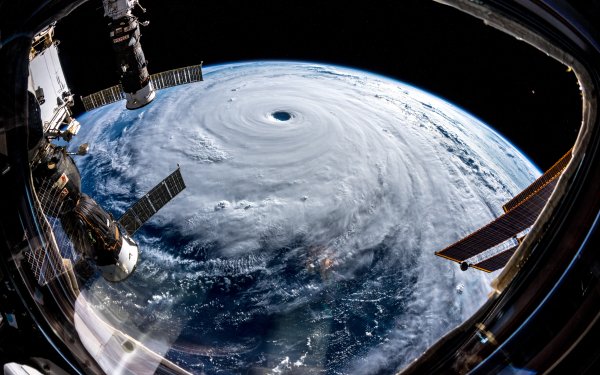 Man Made NASA Cyclone Space Space Station Satellite Atmosphere Storm HD Wallpaper | Background Image