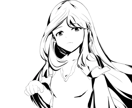 fairy Black & White Anime Original Black And White Anime HD Desktop Wallpaper | Background Image