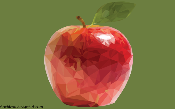 Food Artistic Apple Facets HD Wallpaper | Background Image