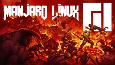  Manjaro Doom Wallpaper 4k