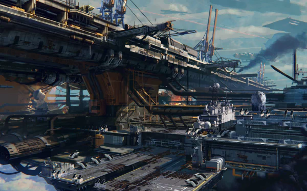 Sci Fi space station HD Desktop Wallpaper | Background Image
