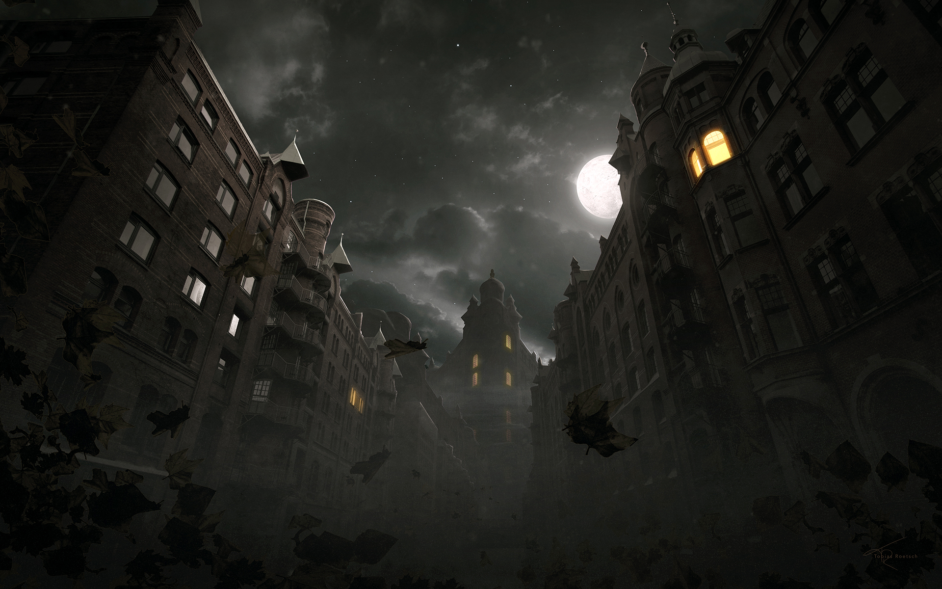 Download Raven Halloween House Ghost Dark Building HD Wallpaper by Ma Donna