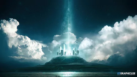 dolmen Sci Fi landscape HD Desktop Wallpaper | Background Image