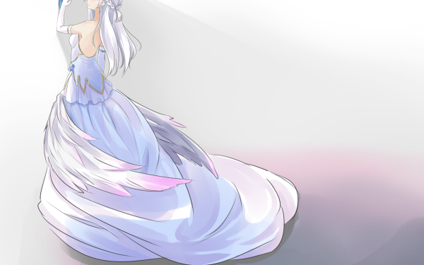 Anime Original Wings Fairy Bird White Hair HD Wallpaper | Background Image