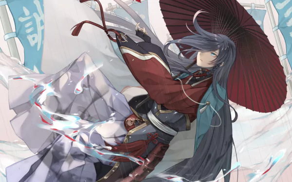 Izuminokami Kanesada Anime Touken Ranbu HD Desktop Wallpaper | Background Image