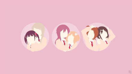 Haruka Takayama Shizuku Minami Kotone Noda Yuzu Iizuka Kaede Ikeno Yū Sonoda Anime Sakura Trick HD Desktop Wallpaper | Background Image