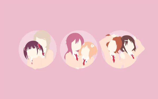 Haruka Takayama Shizuku Minami Kotone Noda Yuzu Iizuka Kaede Ikeno Yū Sonoda Anime Sakura Trick HD Desktop Wallpaper | Background Image
