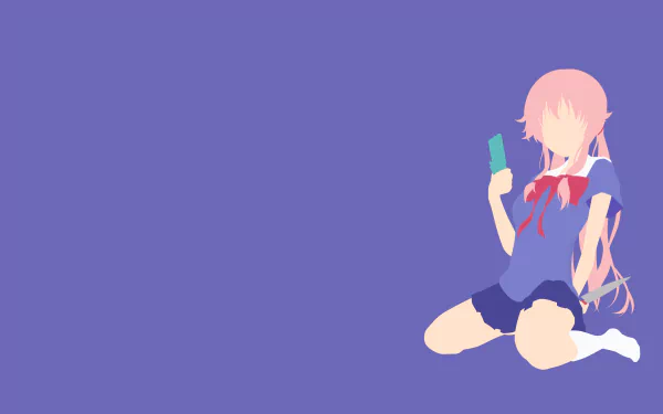 Yuno Gasai Anime Mirai Nikki HD Desktop Wallpaper | Background Image