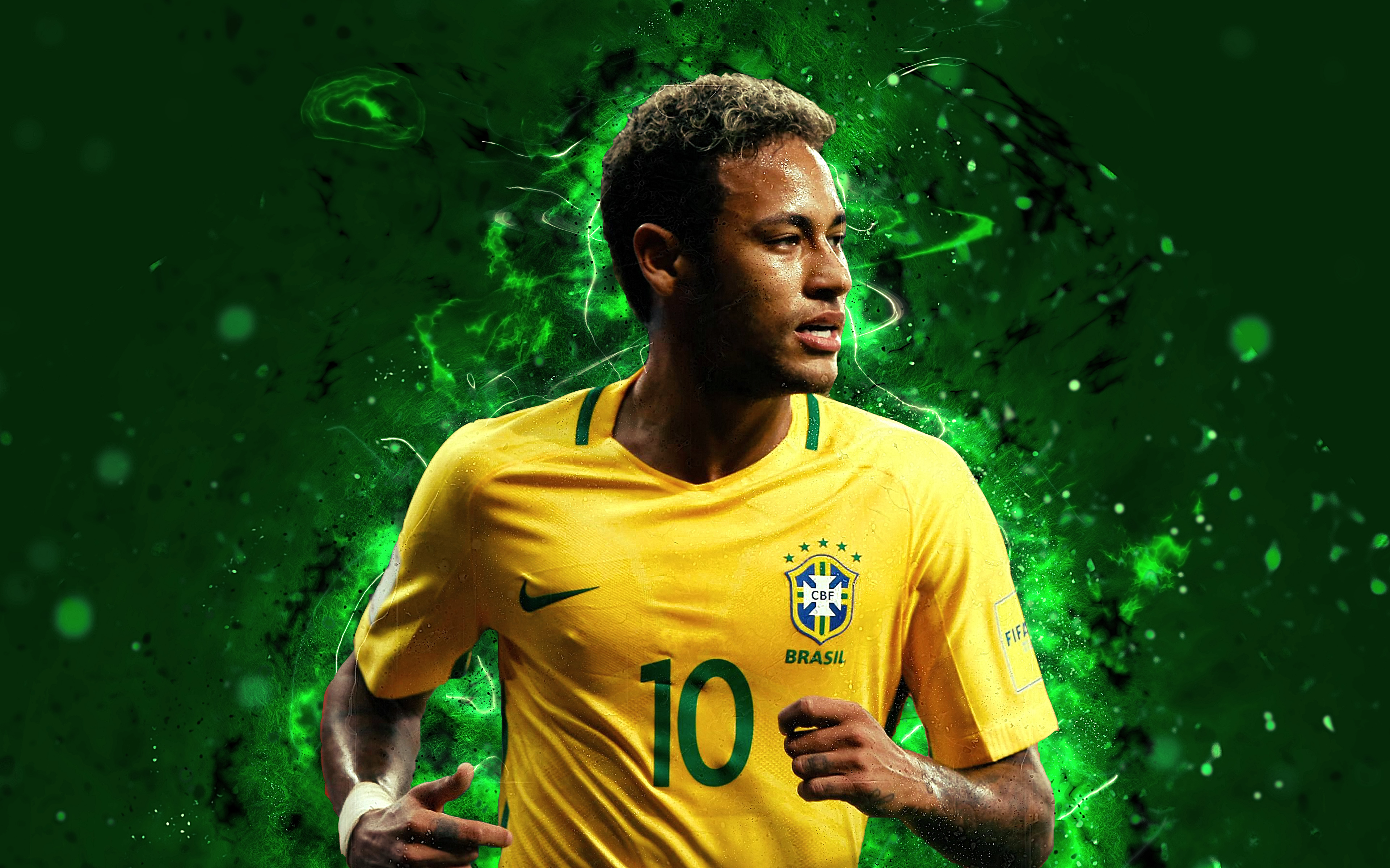 Neymar Jr Brazil 4k Ultra Hd Wallpaper Hintergrund 3840x2400