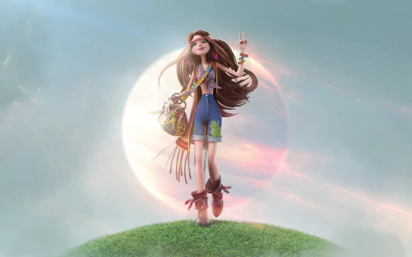 long hair brown hair planet hippie woman artistic HD Desktop Wallpaper | Background Image