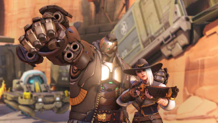 B.O.B. (Overwatch) Ashe (Overwatch) video game Overwatch HD Desktop Wallpaper | Background Image