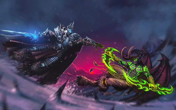 Arthas Menethil Illidan Stormrage video game World of Warcraft HD Desktop Wallpaper | Background Image