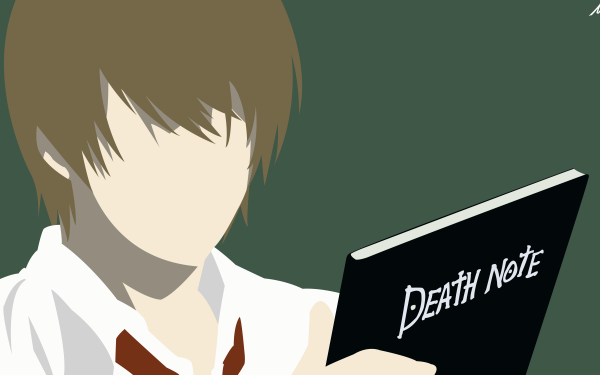 Anime Death Note Light Yagami Book Brown Hair Minimalist HD Wallpaper | Background Image