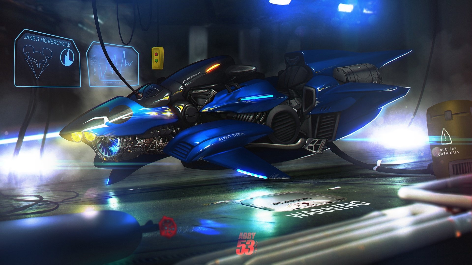 Download Cyberpunk Sci Fi Vehicle HD Wallpaper by Timothy Adry