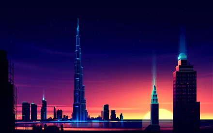 Dubai cityscape skyscraper man made Burj Khalifa HD Desktop Wallpaper | Background Image