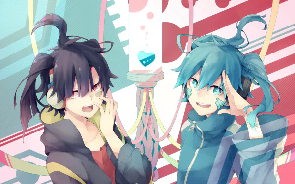 Anime-style 4K Ultra HD desktop wallpaper featuring Takane 'Ene' Enomoto from Kagerou Project, showcasing vibrant colors and dynamic poses.