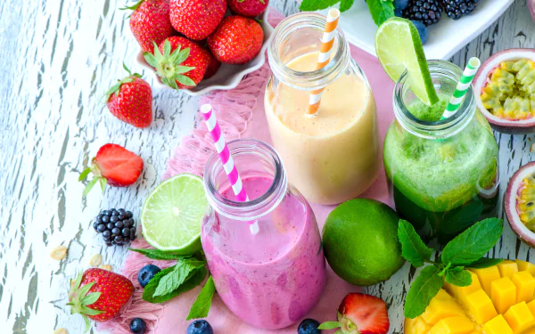 lime blueberry mango strawberry fruit drink food smoothie HD Desktop Wallpaper | Background Image