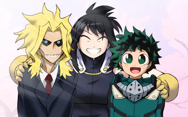 Nana Shimura Toshinori Yagi All Might Izuku Midoriya Anime My Hero Academia HD Desktop Wallpaper | Background Image