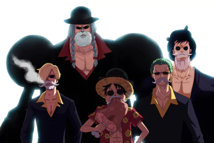 Franky (One Piece) Sanji (One Piece) Roronoa Zoro Monkey D. Luffy Kin'emon (One Piece) Anime One Piece HD Desktop Wallpaper | Background Image