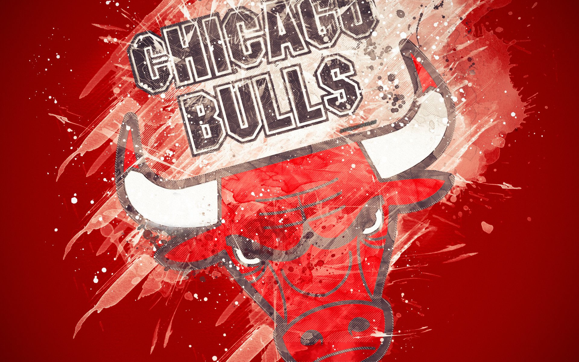 Download Logo Basketball NBA Chicago Bulls Sports  4k Ultra HD Wallpaper
