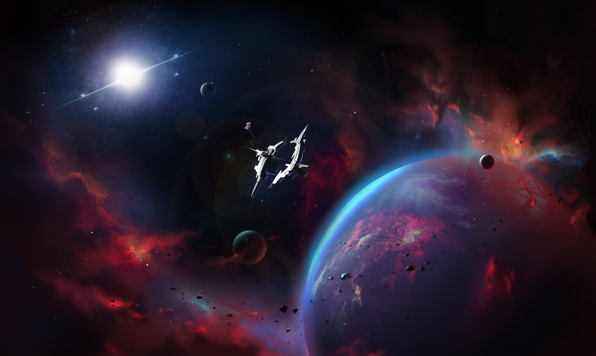 Download Planet Space Sci Fi Astronaut HD Wallpaper by 毛 裤