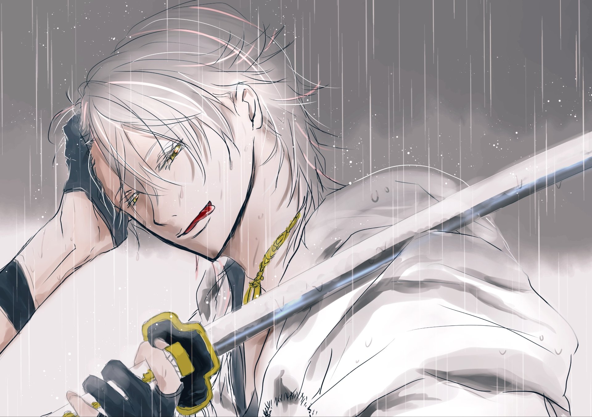 Download Tsurumaru Kuninaga Anime Touken Ranbu 4k Ultra HD Wallpaper by 天尾