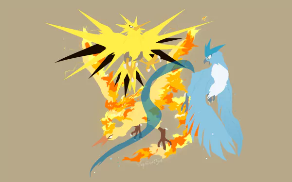 Moltres (Pokémon) Zapdos (Pokémon) Articuno (Pokémon) Anime Pokemon HD Desktop Wallpaper | Background Image