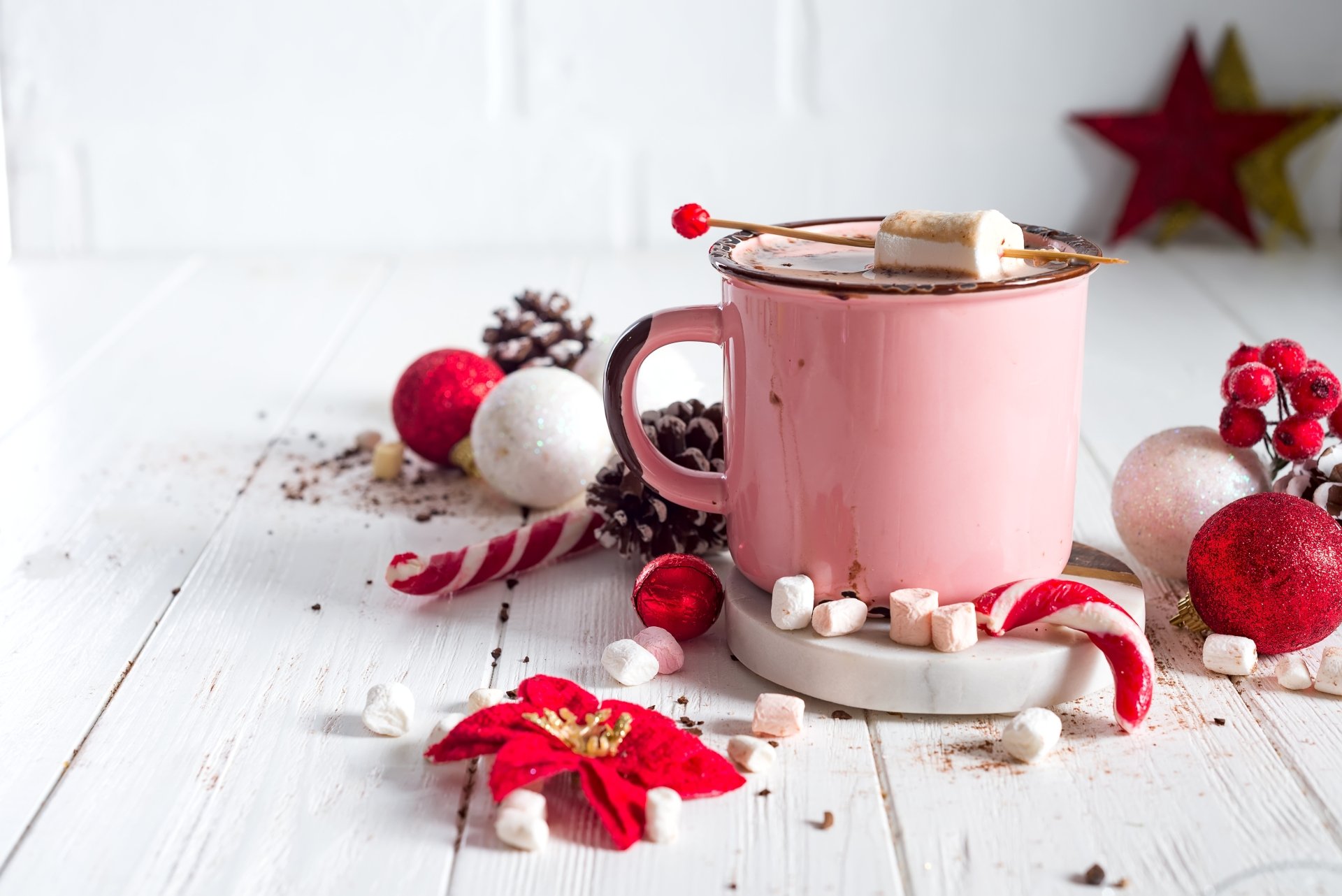 Cozy Christmas Hot Chocolate with Marshmallows – 4K Ultra HD Festive ...