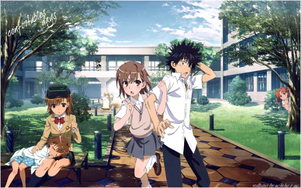 Kazari Uiharu Kuroko Shirai Ruiko Saten Sisters (Toaru Majutsu no Index) Last Order Index Librorum Prohibitorum Accelerator (To Aru Kagaku No Railgun) Mikoto Misaka Kamijou Touma Anime A Certain Magical Index HD Desktop Wallpaper | Background Image