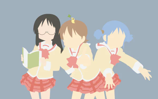 glasses Mai Minakami Yuuko Aioi Mio Naganohara Anime Nichijō HD Desktop Wallpaper | Background Image