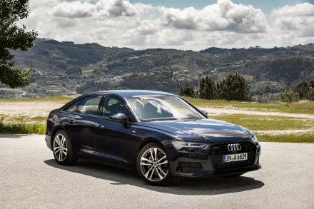 black car car Audi vehicle Audi A6 HD Desktop Wallpaper | Background Image