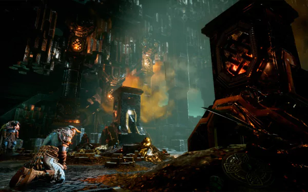 HD desktop wallpaper of The Bard's Tale IV: Barrows Deep, featuring dark, atmospheric dungeon ruins.