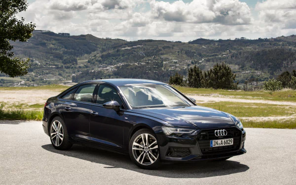 black car car Audi vehicle Audi A6 HD Desktop Wallpaper | Background Image