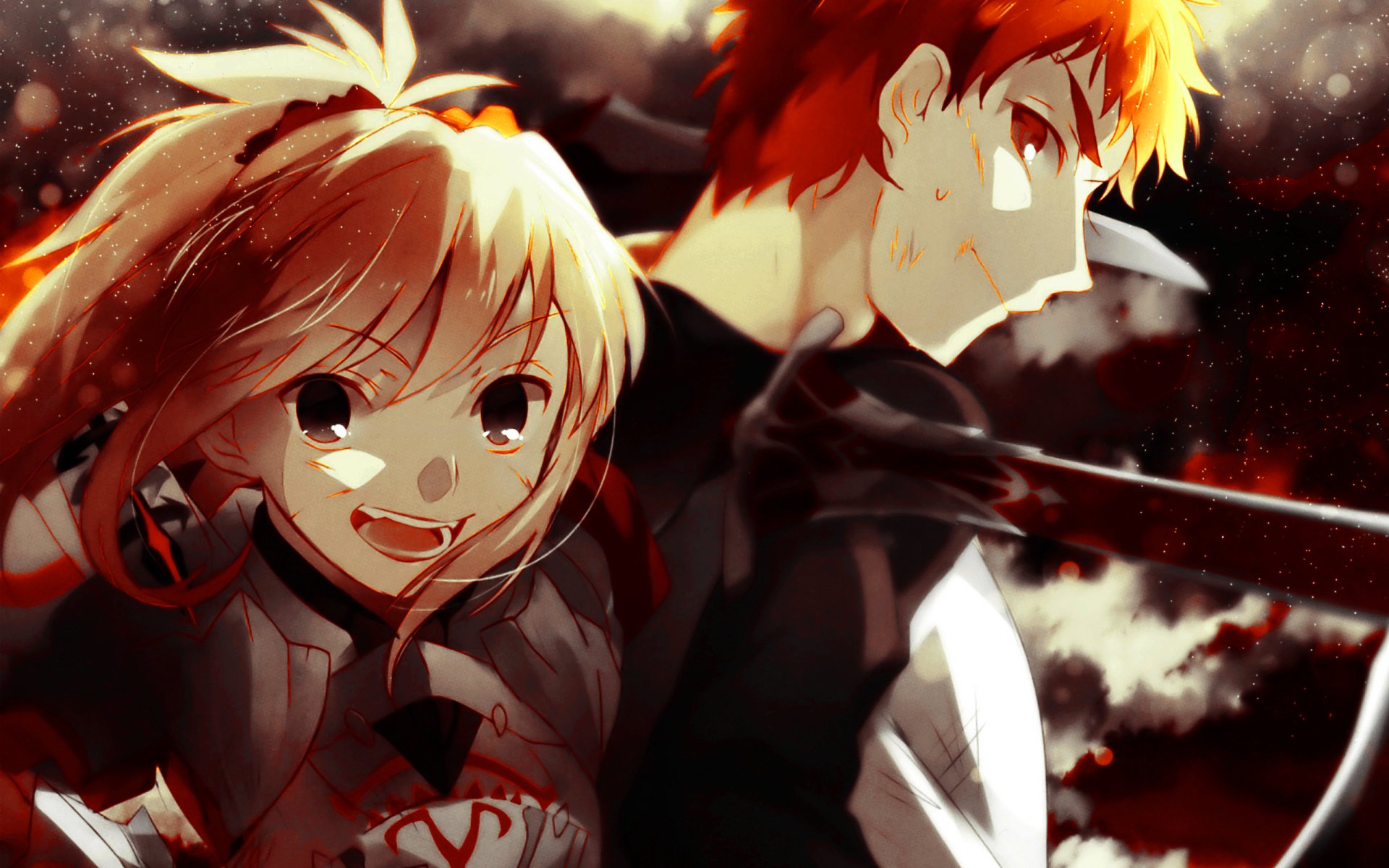 Fate/Apocrypha HD Wallpaper: Shirou Emiya & Mordred in Epic Anime Duel