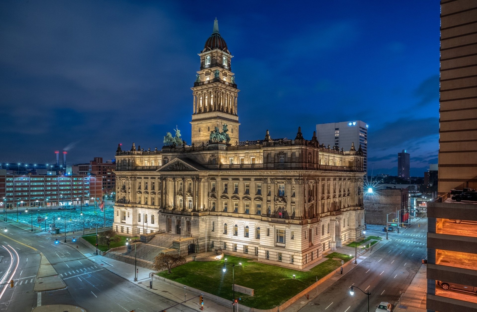 Download Wayne County Building Man Made Detroit HD Wallpaper