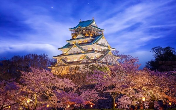 man made Osaka Castle HD Desktop Wallpaper | Background Image