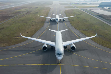  Qatar Airways Airbus A350 XWB Taxiing on the Runway