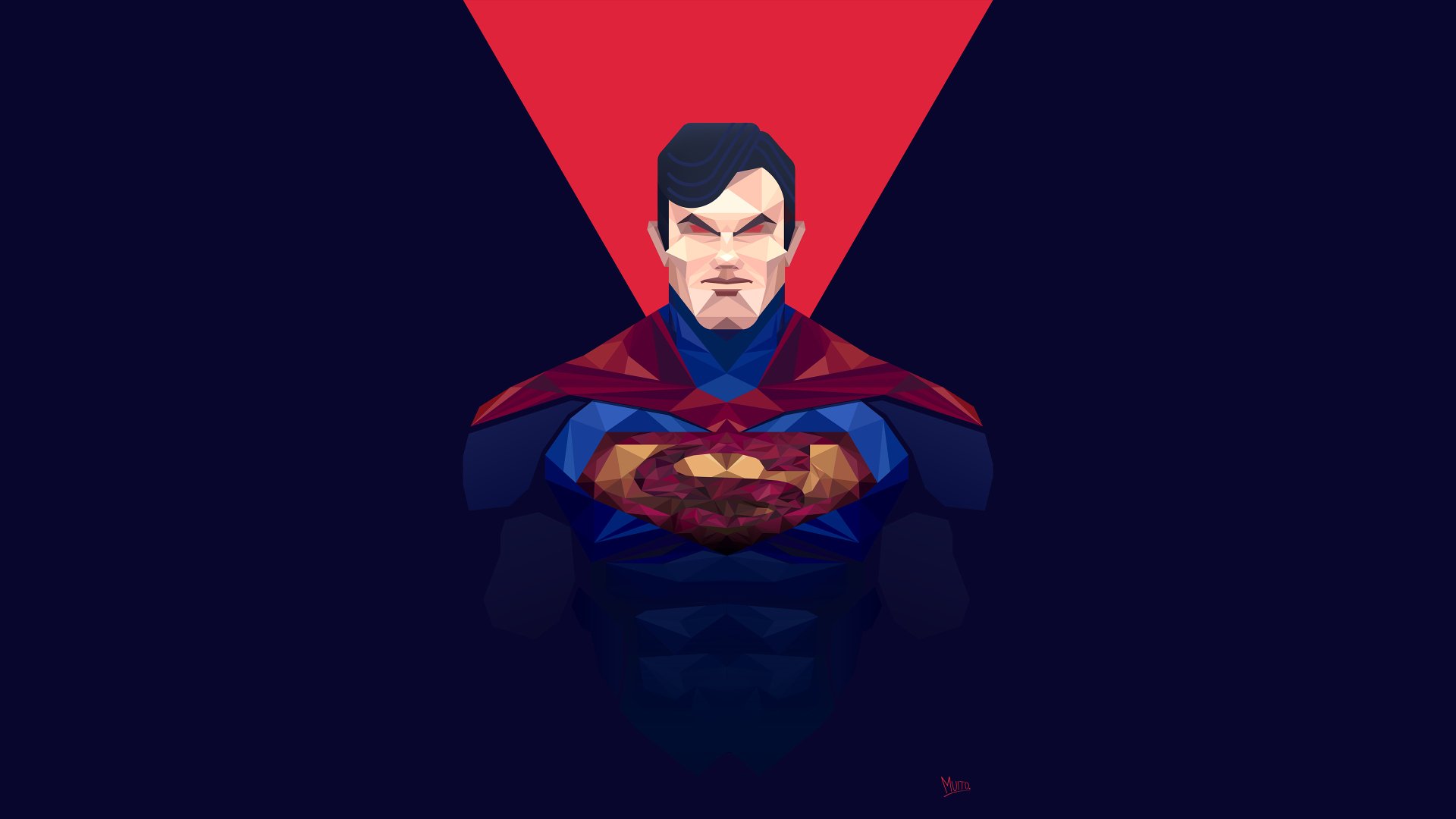 Download Low Poly DC Comics Comic Superman 4k Ultra HD Wallpaper by Álvaro Salazar